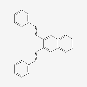 molecular formula C26H20 B14695344 2,3-Bis(2-phenylethenyl)naphthalene CAS No. 23833-81-0