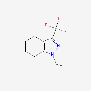 molecular formula C10H13F3N2 B1469536 1-ethyl-3-(trifluoromethyl)-4,5,6,7-tetrahydro-1H-indazole CAS No. 2097969-12-3
