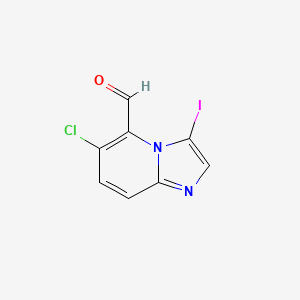 molecular formula C8H4ClIN2O B1469537 6-Chloro-3-iodoimidazo[1,2-a]pyridine-5-carbaldehyde CAS No. 1414864-07-5