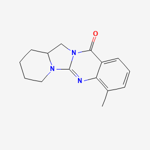 molecular formula C15H17N3O B14695377 7-methyl-1,9,11-triazatetracyclo[8.7.0.03,8.011,16]heptadeca-3,5,7,9-tetraen-2-one CAS No. 33852-20-9