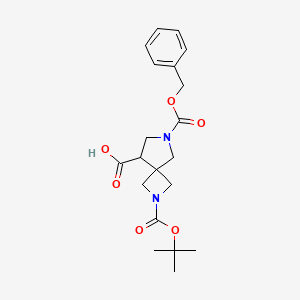 molecular formula C20H26N2O6 B1469539 6-((苄氧羰基)羰基)-2-(叔丁氧羰基)-2,6-二氮杂螺[3.4]辛烷-8-羧酸 CAS No. 1251011-09-2