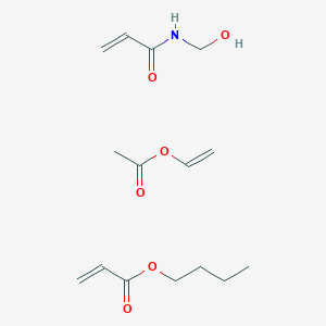 molecular formula C15H25NO6 B14695452 butyl prop-2-enoate;ethenyl acetate;N-(hydroxymethyl)prop-2-enamide CAS No. 26428-41-1