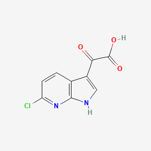 molecular formula C9H5ClN2O3 B1469546 2-(6-氯-1H-吡咯并[2,3-b]吡啶-3-基)-2-氧代乙酸 CAS No. 1361116-12-2
