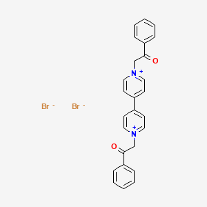 molecular formula C26H22Br2N2O2 B14695462 1,1'-Bis(2-oxo-2-phenylethyl)-4,4'-bipyridinium dibromide CAS No. 32449-21-1