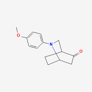 molecular formula C14H17NO2 B1469551 2-(4-甲氧基苯基)-2-氮杂双环[2.2.2]辛烷-5-酮 CAS No. 1416313-50-2