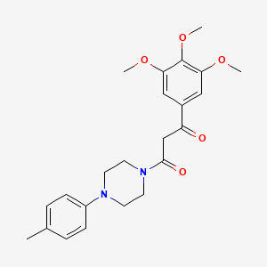 Piperazine, 1-p-tolyl-4-((3,4,5-trimethoxybenzoyl)acetyl)-