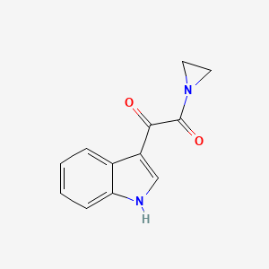 molecular formula C12H10N2O2 B14695551 1-(Aziridin-1-yl)-2-(1h-indol-3-yl)ethane-1,2-dione CAS No. 33866-75-0