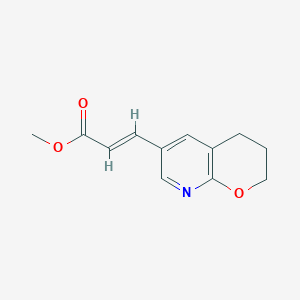 molecular formula C12H13NO3 B1469559 (E)-3-(3,4-二氢-2H-吡喃并[2,3-b]吡啶-6-基)丙烯酸甲酯 CAS No. 1346451-50-0