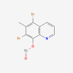 Quinoline, 5,7-dibromo-6-methyl-8-(stibosooxy)-