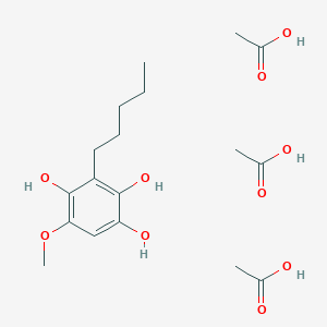 Acetic acid;5-methoxy-3-pentylbenzene-1,2,4-triol