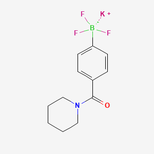 molecular formula C12H14BF3KNO B1469576 Potassium trifluoro[4-(piperidine-1-carbonyl)phenyl]boranuide CAS No. 1359865-98-7