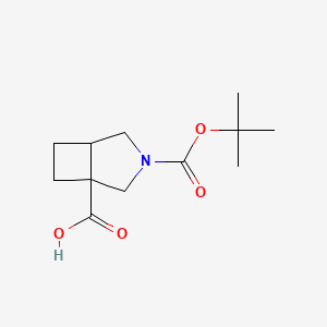 molecular formula C12H19NO4 B1469578 3-氮杂-双环[3.2.0]庚烷-1,3-二羧酸 3-叔丁酯 CAS No. 1250993-43-1