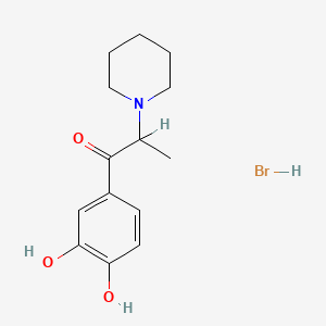 Propiophenone, 3',4'-dihydroxy-2-piperidino-, hydrobromide