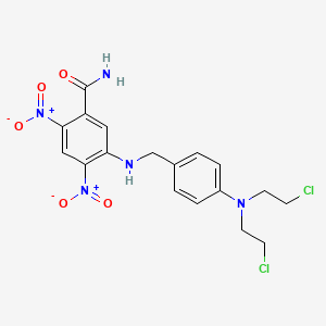 Benzamide, 5-((p-(bis(2-chloroethyl)amino)benzyl)amino)-2,4-dinitro-