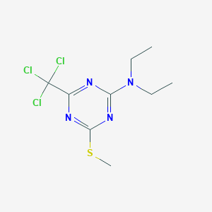 N,N-diethyl-4-methylsulfanyl-6-(trichloromethyl)-1,3,5-triazin-2-amine