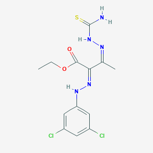 ethyl (2Z,3Z)-3-(carbamothioylhydrazinylidene)-2-[(3,5-dichlorophenyl)hydrazinylidene]butanoate