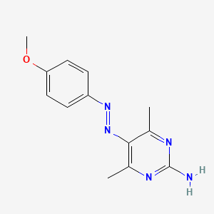 5-[(e)-(4-Methoxyphenyl)diazenyl]-4,6-dimethylpyrimidin-2-amine