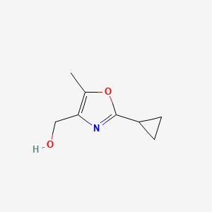molecular formula C8H11NO2 B1469588 (2-Cyclopropyl-5-methyl-1,3-oxazol-4-yl)methanol CAS No. 1824614-59-6