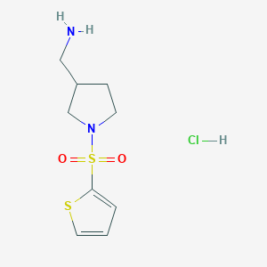 [1-(Thiophene-2-sulfonyl)pyrrolidin-3-yl]methanamine hydrochloride