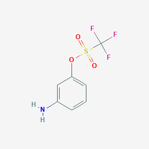 molecular formula C7H6F3NO3S B14695947 3-Aminophenyl trifluoromethanesulfonate CAS No. 32578-28-2