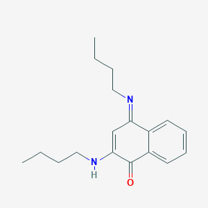 molecular formula C18H24N2O B14695950 (4E)-2-(Butylamino)-4-(butylimino)naphthalen-1(4H)-one CAS No. 23673-33-8