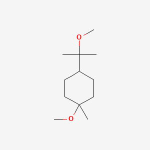 molecular formula C12H24O2 B14695962 1-Methoxy-4-(1-methoxy-1-methylethyl)-1-methylcyclohexane CAS No. 69680-38-2