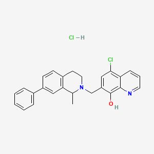 5-Chloro-7-((3,4-dihydro-1-methyl-7-phenyl-2(1H)-isoquinolyl)methyl)-8-quinolinol