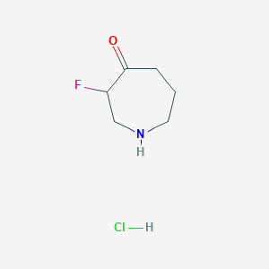 molecular formula C6H11ClFNO B1469602 3-氟氮杂环戊烷-4-酮盐酸盐 CAS No. 644982-13-8