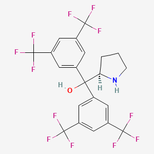 B1469608 (R)-Bis(3,5-bis(trifluoromethyl)phenyl)(pyrrolidin-2-yl)methanol CAS No. 948595-00-4