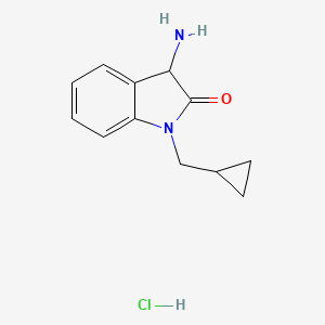 B1469615 3-Amino-1-(cyclopropylmethyl)-1,3-dihydro-2H-indol-2-one hydrochloride CAS No. 1822516-21-1