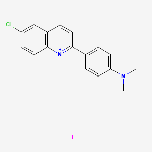 6-Chloro-2-(p-(dimethylamino)phenyl)-1-methylquinolinium iodide