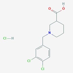 molecular formula C13H16Cl3NO2 B1469625 1-(3,4-二氯苄基)-哌啶-3-甲酸盐酸盐 CAS No. 2030864-23-2
