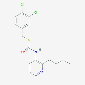 O-Butyl S-((3,4-dichlorophenyl)methyl) 3-pyridinylcarbonimidothioate