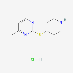 B1469628 4-Methyl-2-(piperidin-4-ylthio)pyrimidine hydrochloride CAS No. 1420966-57-9