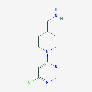 molecular formula C10H15ClN4 B1469629 [1-(6-氯吡啶-4-基)哌啶-4-基]甲胺 CAS No. 1421099-48-0