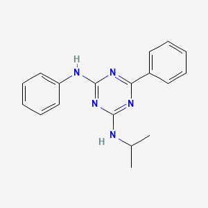 molecular formula C18H19N5 B1469643 N2-Isopropyl-N4,6-diphenyl-1,3,5-triazine-2,4-diamine CAS No. 1446506-78-0