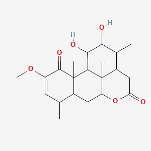 Picras-2-ene-1,16-dione, 11,12-dihydroxy-2-methoxy-, (11alpha,12beta)-