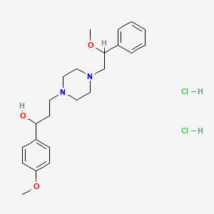 4-(beta-Methoxyphenethyl)-alpha-(p-methoxyphenyl)-1-piperazinepropanol dihydrochloride