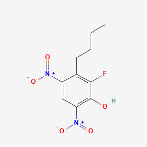 molecular formula C10H11FN2O5 B14696473 3-Butyl-2-fluoro-4,6-dinitrophenol CAS No. 34460-43-0