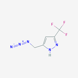 molecular formula C5H4F3N5 B1469648 5-(叠氮甲基)-3-(三氟甲基)-1H-吡唑 CAS No. 1444309-20-9
