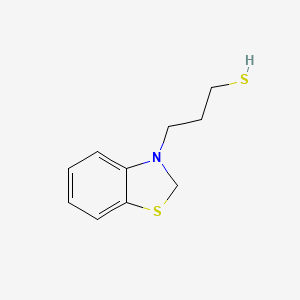 molecular formula C10H13NS2 B14696499 3-(1,3-Benzothiazol-3(2H)-yl)propane-1-thiol CAS No. 24666-11-3