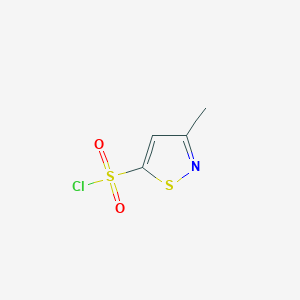 molecular formula C4H4ClNO2S2 B1469650 3-甲基异噻唑-5-磺酰氯 CAS No. 1355334-86-9