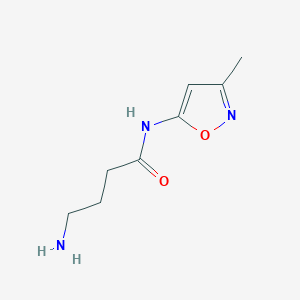 molecular formula C8H13N3O2 B1469653 4-amino-N-(3-methyl-1,2-oxazol-5-yl)butanamide CAS No. 1352490-45-9