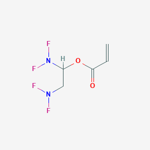 molecular formula C5H6F4N2O2 B14696559 1,2-Bis(difluoroamino)ethyl prop-2-enoate CAS No. 25580-99-8