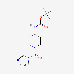 molecular formula C14H22N4O3 B1469657 tert-butyl [1-(1H-imidazol-1-ylcarbonyl)piperidin-4-yl]carbamate CAS No. 1417361-64-8