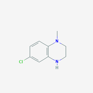 molecular formula C9H11ClN2 B1469665 6-Chloro-1-methyl-1,2,3,4-tetrahydroquinoxaline CAS No. 28199-19-1