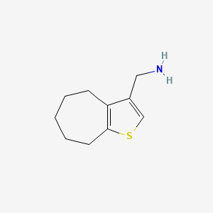molecular formula C10H15NS B1469666 4H,5H,6H,7H,8H-cyclohepta[b]thiophen-3-ylmethanamine CAS No. 1521898-18-9
