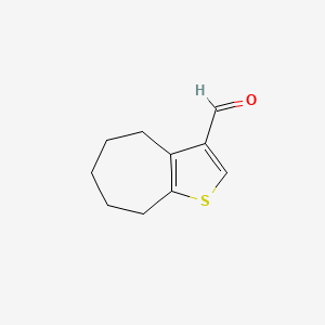 molecular formula C10H12OS B1469667 5,6,7,8-tetrahydro-4H-cyclohepta[b]thiophene-3-carbaldehyde CAS No. 1442089-29-3