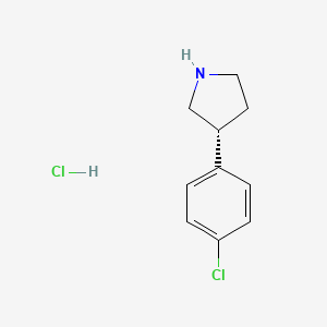 molecular formula C10H13Cl2N B1469670 (r)-3-(4-Chlorophenyl)pyrrolidine hydrochloride CAS No. 171897-50-0