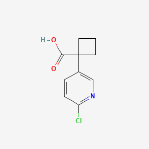 molecular formula C10H10ClNO2 B1469673 1-(6-氯吡啶-3-基)环丁烷甲酸 CAS No. 1260666-35-0